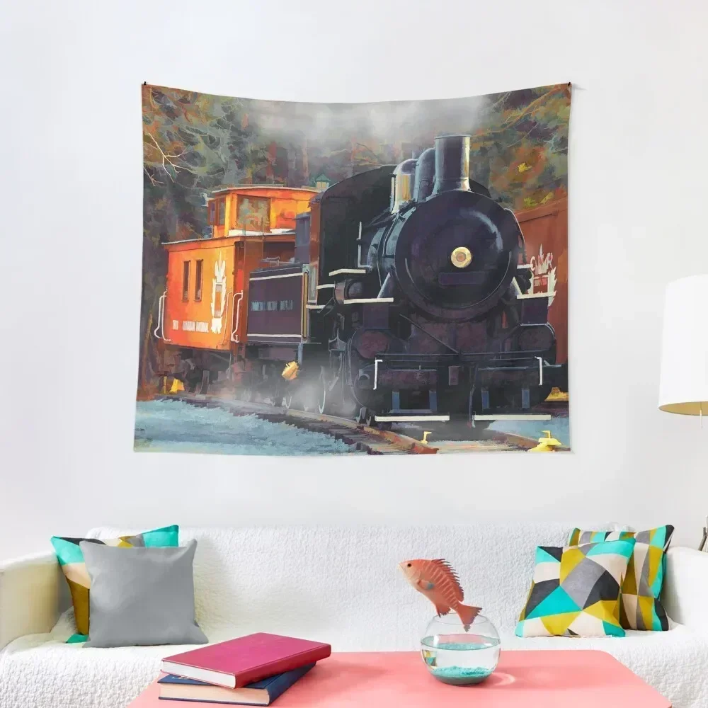 

The Rail Yard-Steam Train Tapestry Aesthetic Room Decors Cute Room Decor Hanging Wall Wall Decor Tapestry
