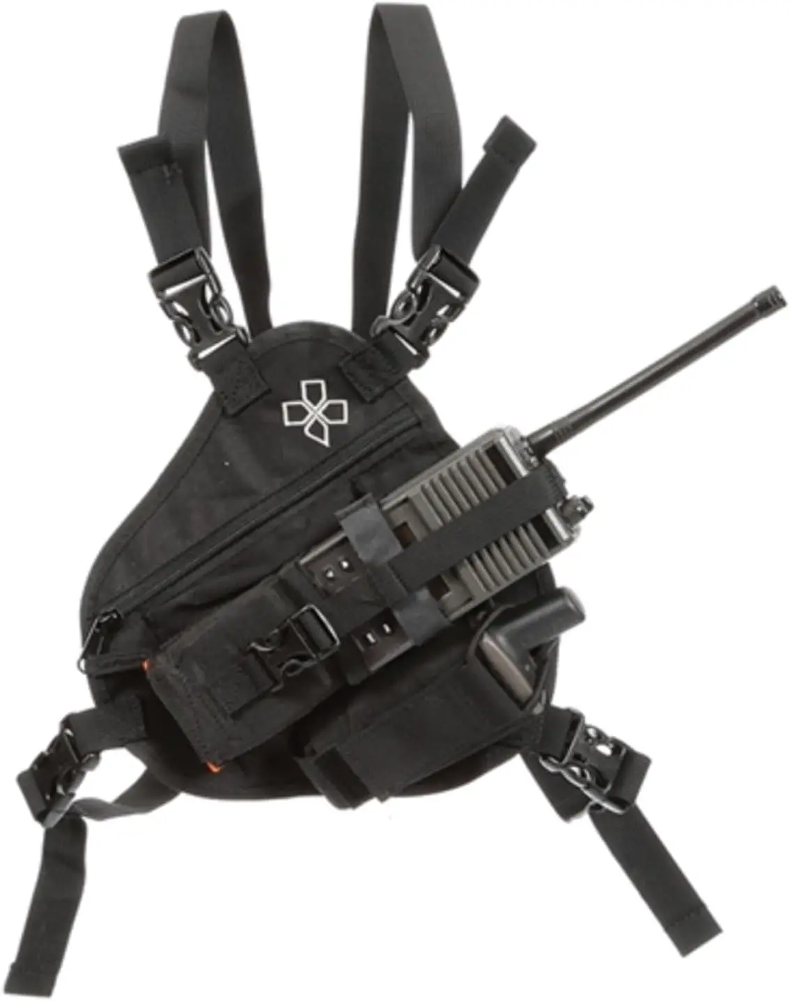 

Adjustable Radio Chest Harness for Two-Way Radios and Electronics - Ideal for Search, Rescue, and Outdoor Activities in Black