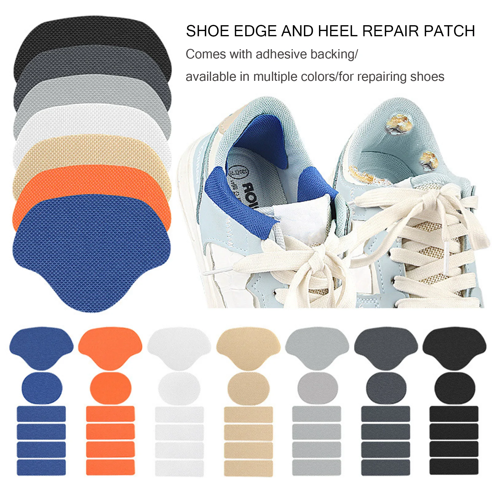 Self Adhesive Shoe Heel Repair Patches for Worn Sneakers Basketball Shoes Boots Anti Friction Inner Lining Fix Patch Set