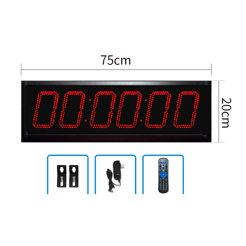 Large Outdoor LED Display Countdown Timer Sport Speed Stopwatch, Big Size Clock, 7 Segment, 3 