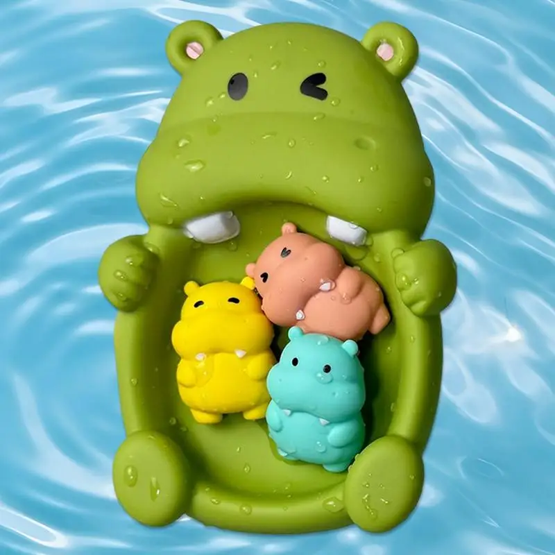 몰드 없는 목욕 장난감 4개, 욕조 물놀이 장난감, 유아 교육용 동물 모양 학습 활동, 유치원 남아 및 여아용