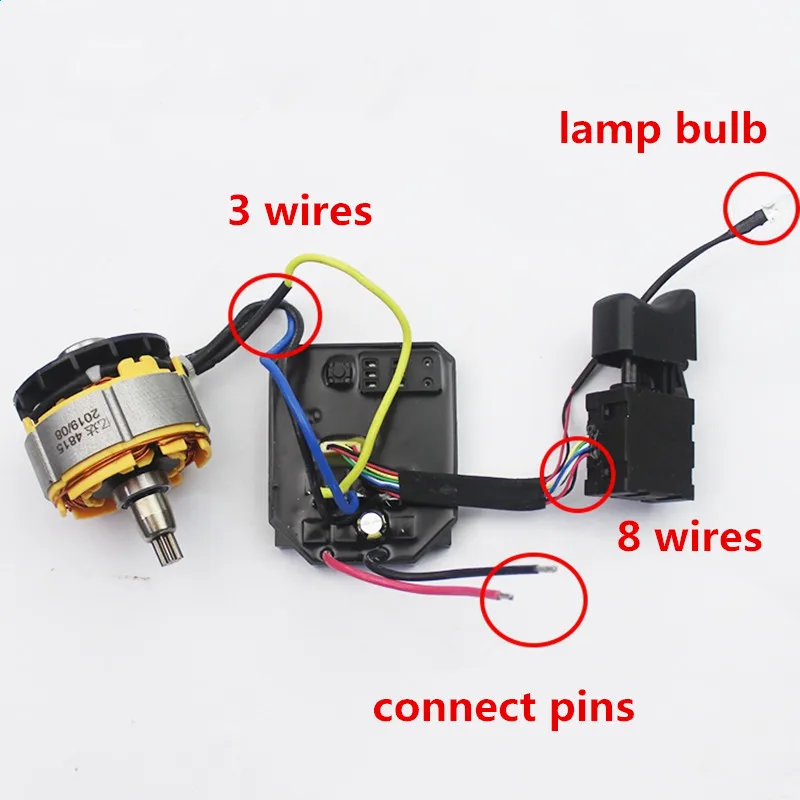 1pc For 2106 169 Electric Wrench Switch Motor control panel Parts Brushless lithium electricity Wrench motor assembly Switch