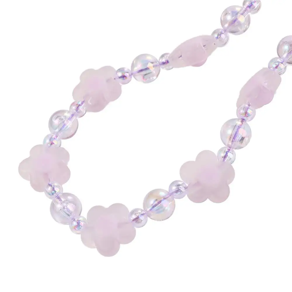 Short Rope Phone Lanyard Mobile Phone Chain Frosted Flower Mobile Phone Straps Hand Strap Wrist Hand Lanyard Hanging Rope