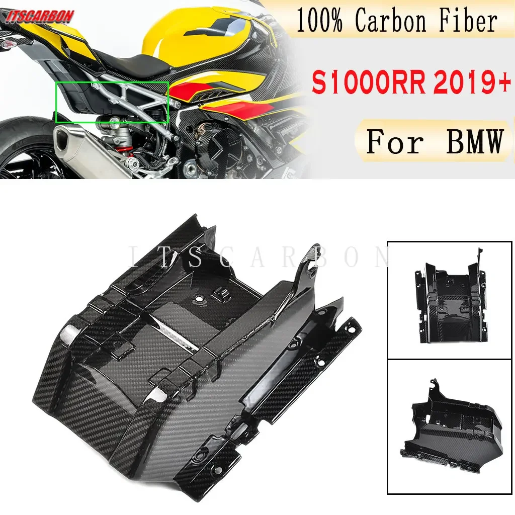 For BMW S1000RR M1000RR S1000R 2020 2021 2022 2023 Carbon Fiber Motorcycle Tail Bottom Seat Cover Undertray Under Fairing Kits