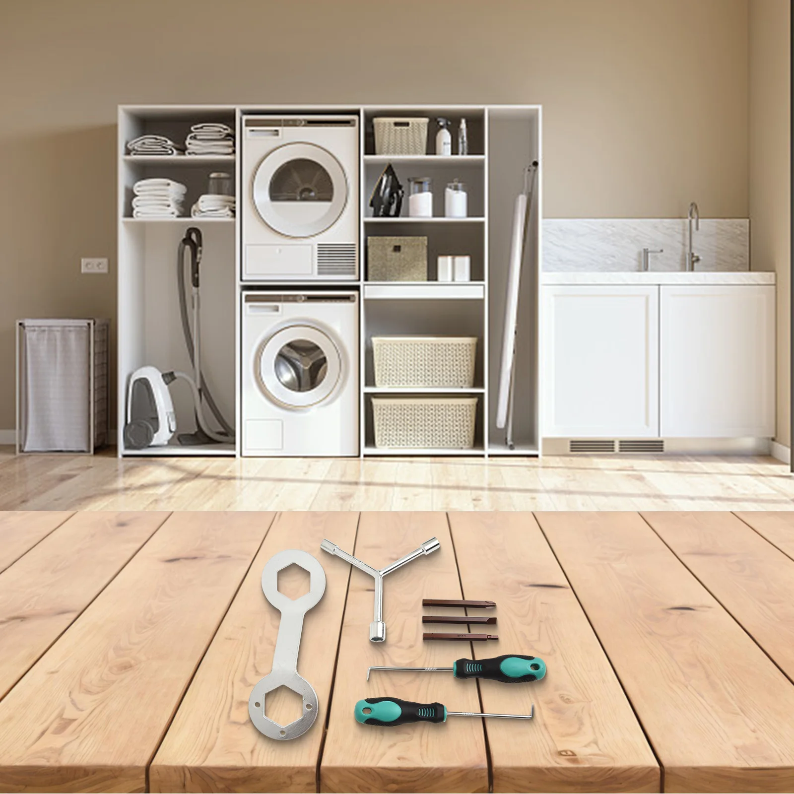 

Хромованадиевые инструменты, набор инструментов для разборки, для ремонта бытовой техники, подходит для стиральных машин, различные размеры инструментов в комплекте