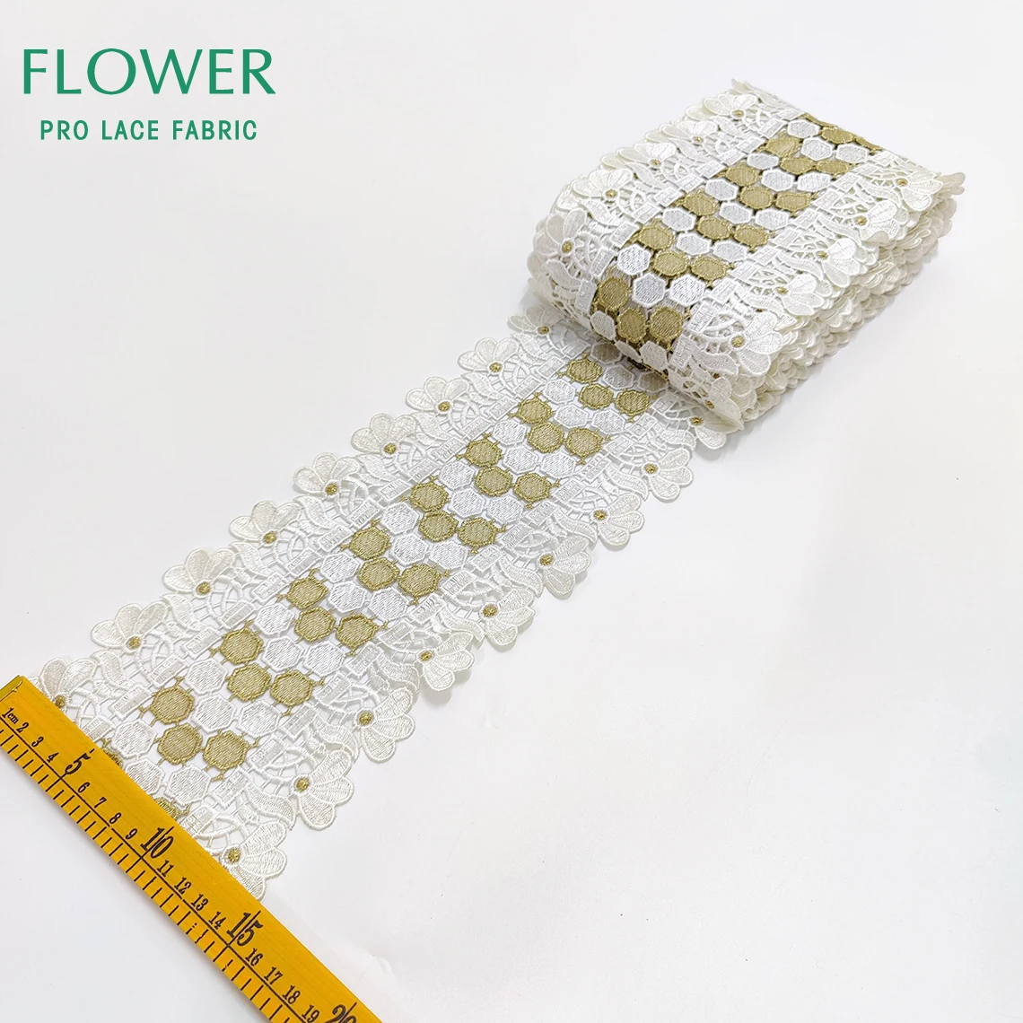 Yellow 3D Vintage Embroidered Ribbon For Crafts For Garment Sewing Birthday Dress Accessories Women Clothing Top Quality Laces