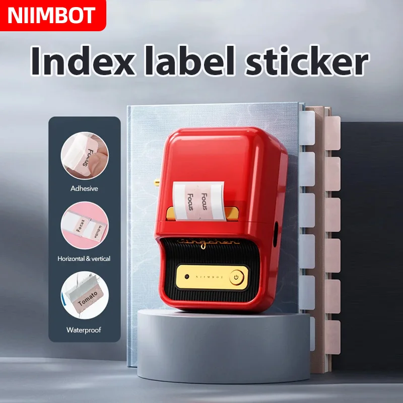 Imagem -03 - Niimbot-index Smart Printer Etiqueta Térmica Adesivos Etiqueta Colorida da Etiqueta Papel Impermeável para B21 B3s b1 B203 Etiqueta Auto-adesiva