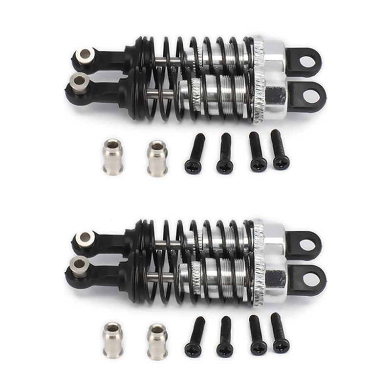 Eco-Friendly-4 Pcs 65Mm Shock Absorber Damper For Rc Car 1/18 Wltoys A959 A969 A979 K929 Hpi Hsp Traxxas Losi Tamiya,Silver