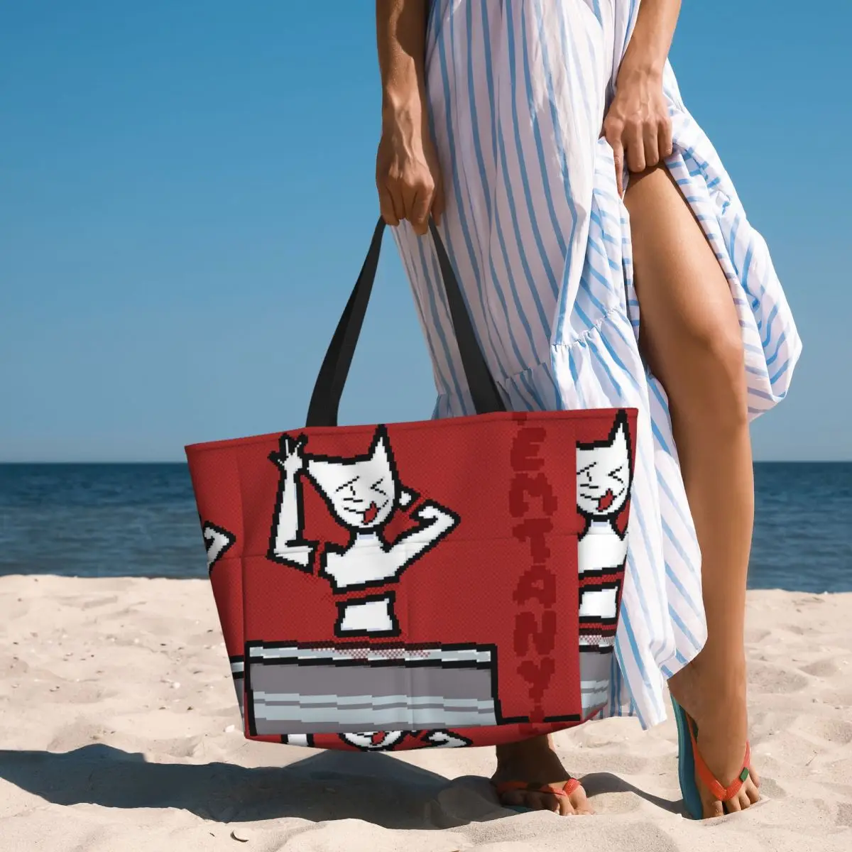 

Femtanyl Sliced Token Beach Tote Bag Sport Gym Yoga Duffle Large Tote Bag Women Travel Bag Fitness bag