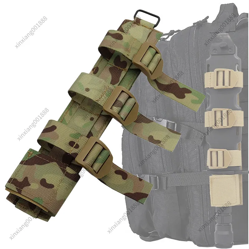 For MOLLE Strap Tool Holder Waist Pouch Flashlight Cover K-Sheath Binding Belt Backpack Outdoor Shovel Fixing Rope Accessories