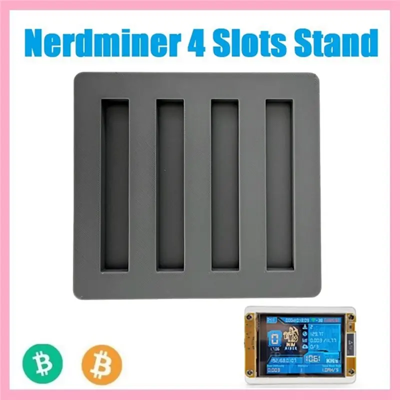 New--2.8 Inch Nmminer 4 Slots Base Bracket For Nerdminerbitcoin Crypto Solo Miner 4 Slots Stand