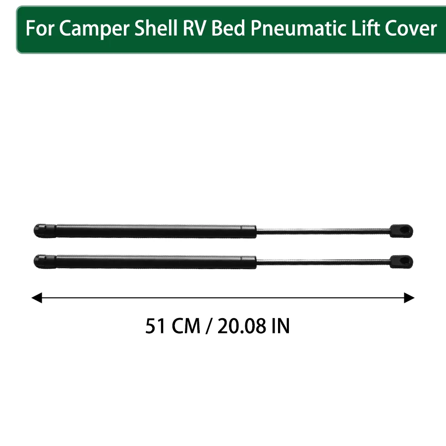 2pcs Gas Prop Spring Strut, Gas Spring Lift Gas Strut For Camper Shell RV Bed Pneumatic Lift (Applicable Lid Weight 85-110LBs)