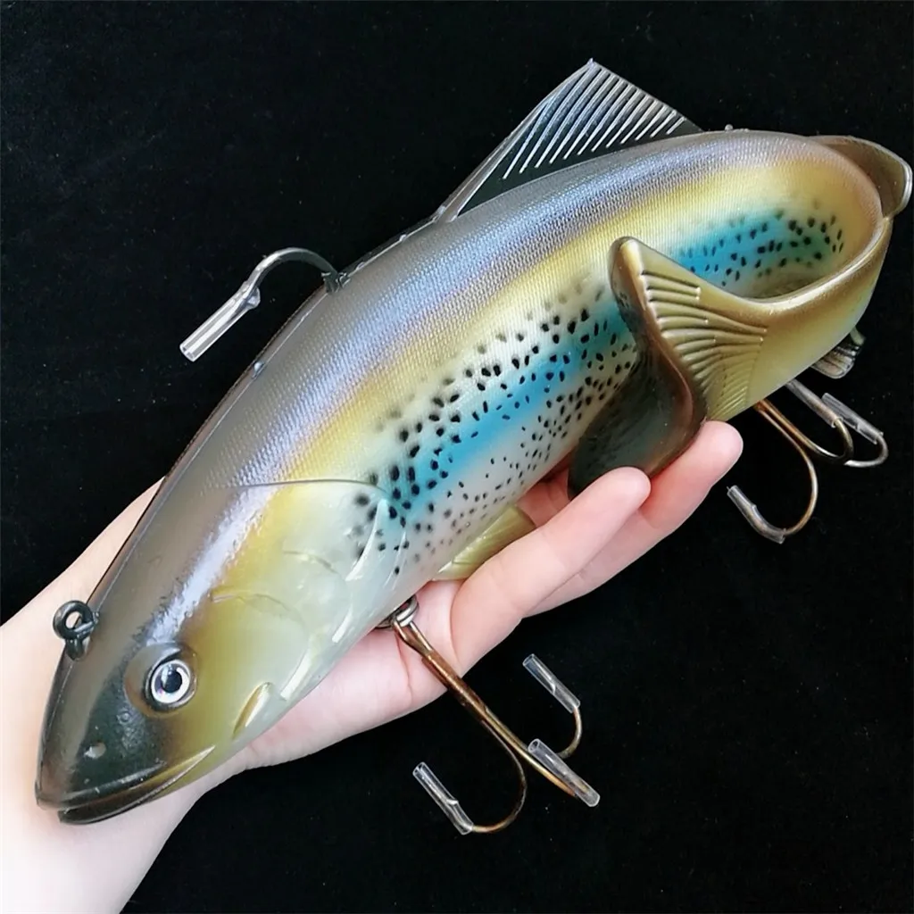 MUKUN 20cm/30cm 134g/300g Big Game 3D Plastikköder Weichköder Silikonköder zum Angeln Künstlicher Köder Isca Pesca – Detail 9