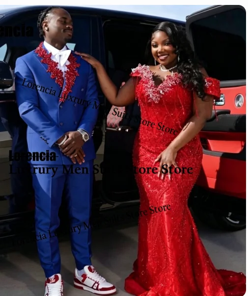 Customized Glitter Jewelry Men Suit Simple Embroidery Diamond Wedding Tuxedo Slim Gorgeous hombre 2 Pieces Set Groom Male Blazer