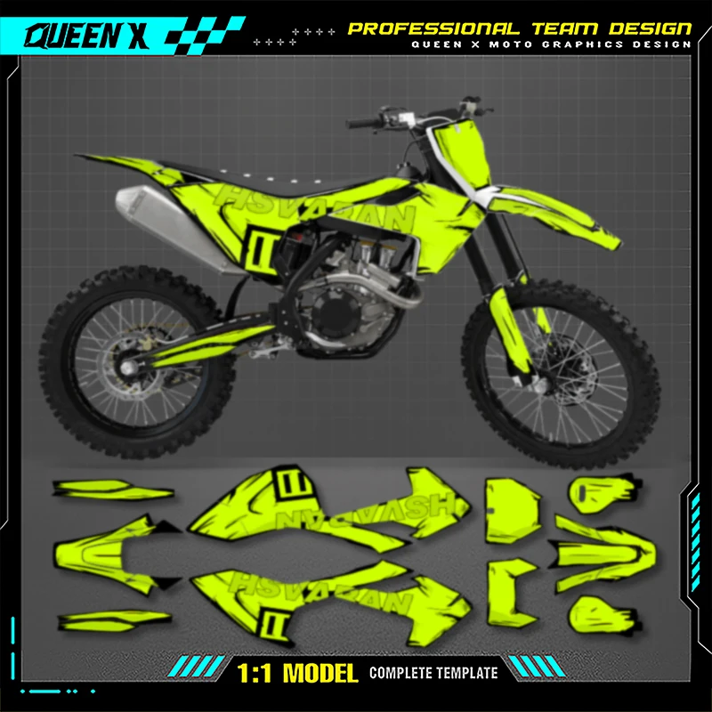 Queen X MOTOR For TC FC 2016 2017 2018 Motorcycle Graphics Background Decal Stickers Kit For Husqvarna TE FE 2017  2018 2019