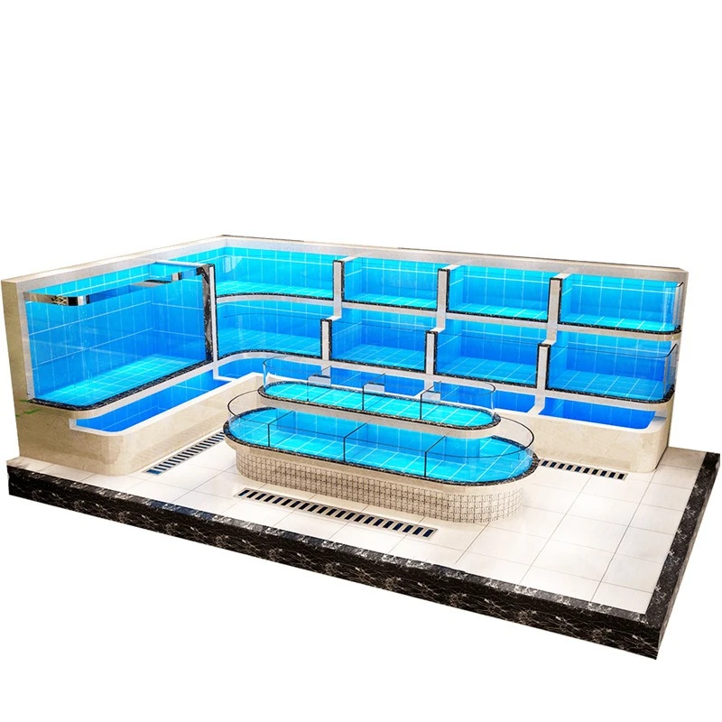 

Display Seafood Fish Tank Supermarket Vegetable Market Optional