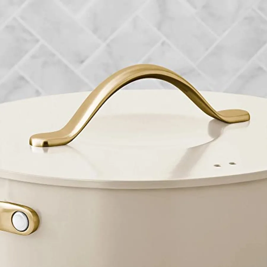 11-Piece Modern Ceramic Cookware Set In Cream 2x3x6