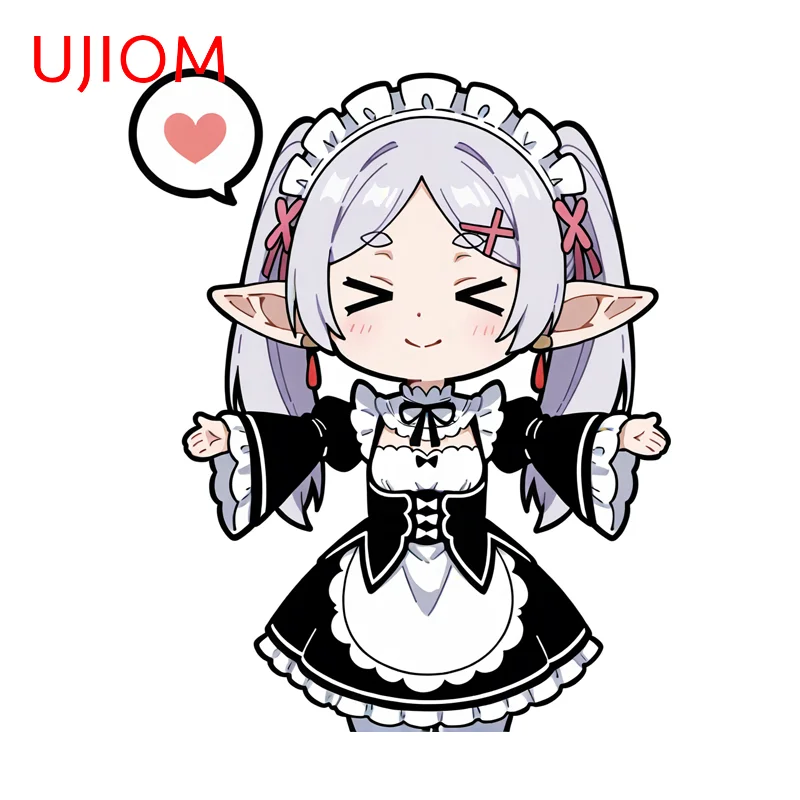 UJIOM Frieren Q Edition Wall Sticker Amusing Eye Catching Living Room Vinyl Decal Interesting Kitchen Cupboard Accessories