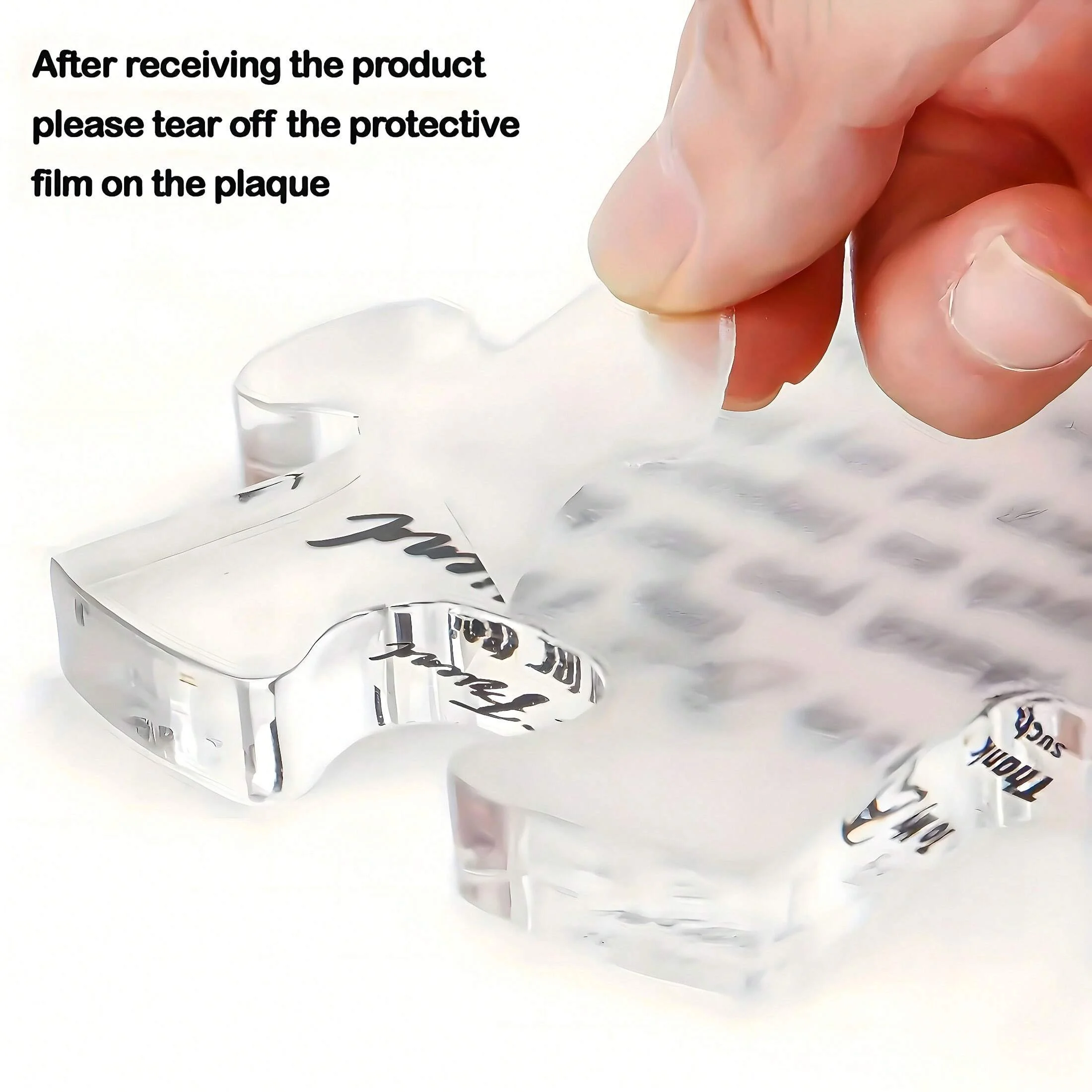 1PCS Transparently Answer Table Puzzle Acrylic Plaque Ornament Crafts For Desktop Home Decoration Birthday Christmas Gift