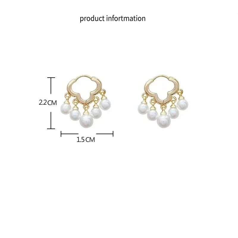 Cloud Imitation Pearl Huggies Hoop Earrings for Women Party Classic Ins Fashion Jewelry Minimalist Accessories Birthday Gifts