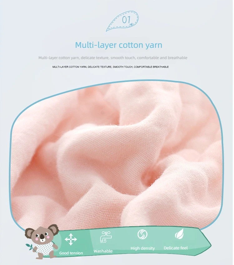 Serviettes 100 coton pour bébé fille, articles pour nouveau-né, Chine continentale, vente