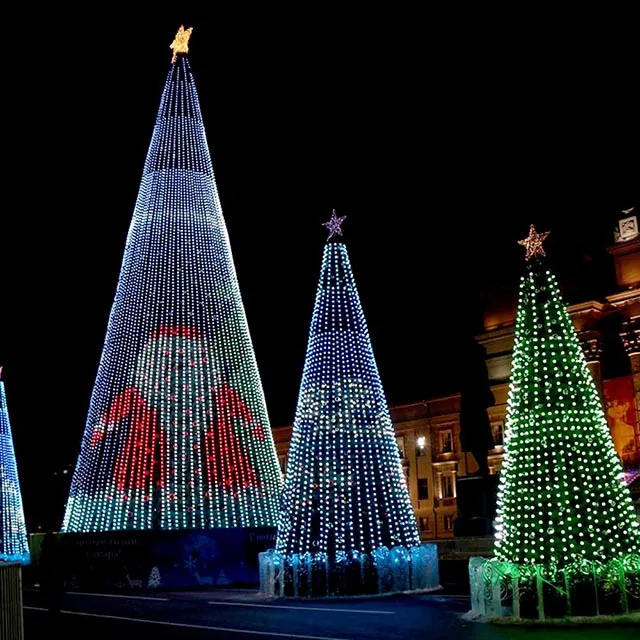 Pixels DMX512/TTL Decoration Christmas Customized Outdoor Landscape RGB Smart Motif Tree Lights