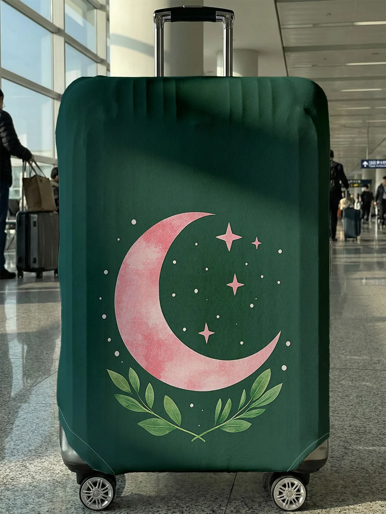 

Чехол для багажа с принтом розовых листьев, подходит для чемоданов 18-32 дюймов, чехол для ручки чемодана, дорожные аксессуары