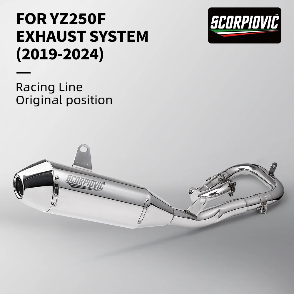 Full exhaust system for  YZ250F YZF250 WR250F XXF 250 Motorcycle Exhaust Muffler Escape pipe 2019-2024