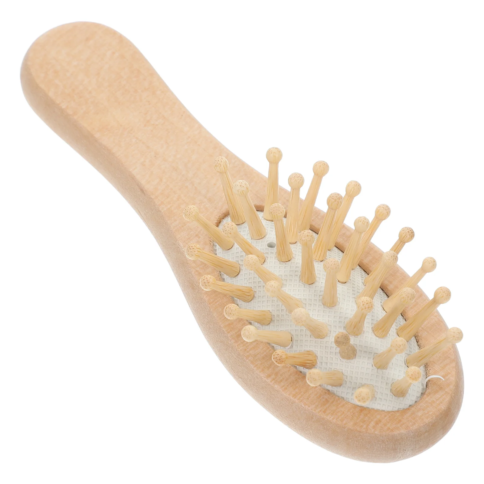

Mini Wooden Cushion Hair Brush Portable Detangling Comb Scalp Massage Paddle Brush Travel Hair Massager for Adults