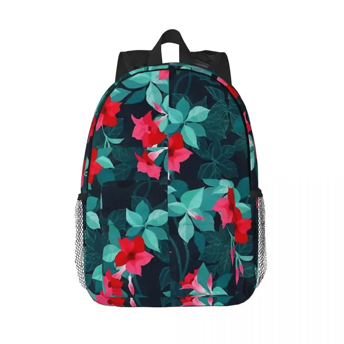 

Red Mandevilla Vine Backpacks Boys Girls Bookbag Cartoon Students School Bags Travel Rucksack Shoulder Bag Large Capacity