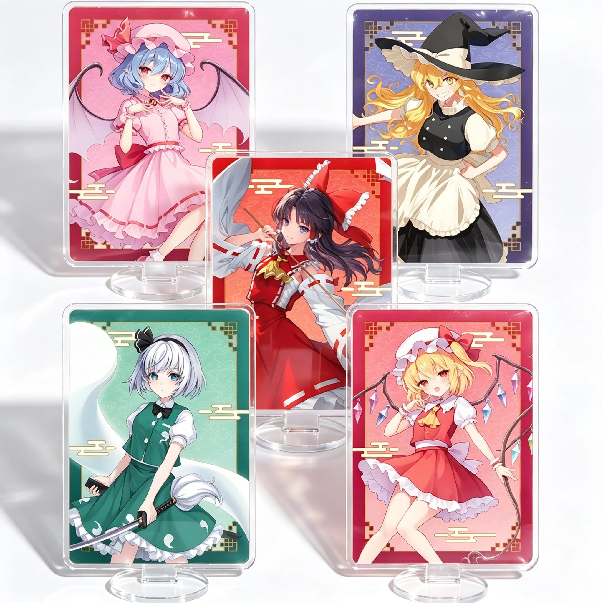 Reimu Hakurei Marisa Kirisame Remilia Scarlet Flandre Scarlet Youmu Konpaku Acrylic Stand Acrylic Keychain Desktop Decor Gifts