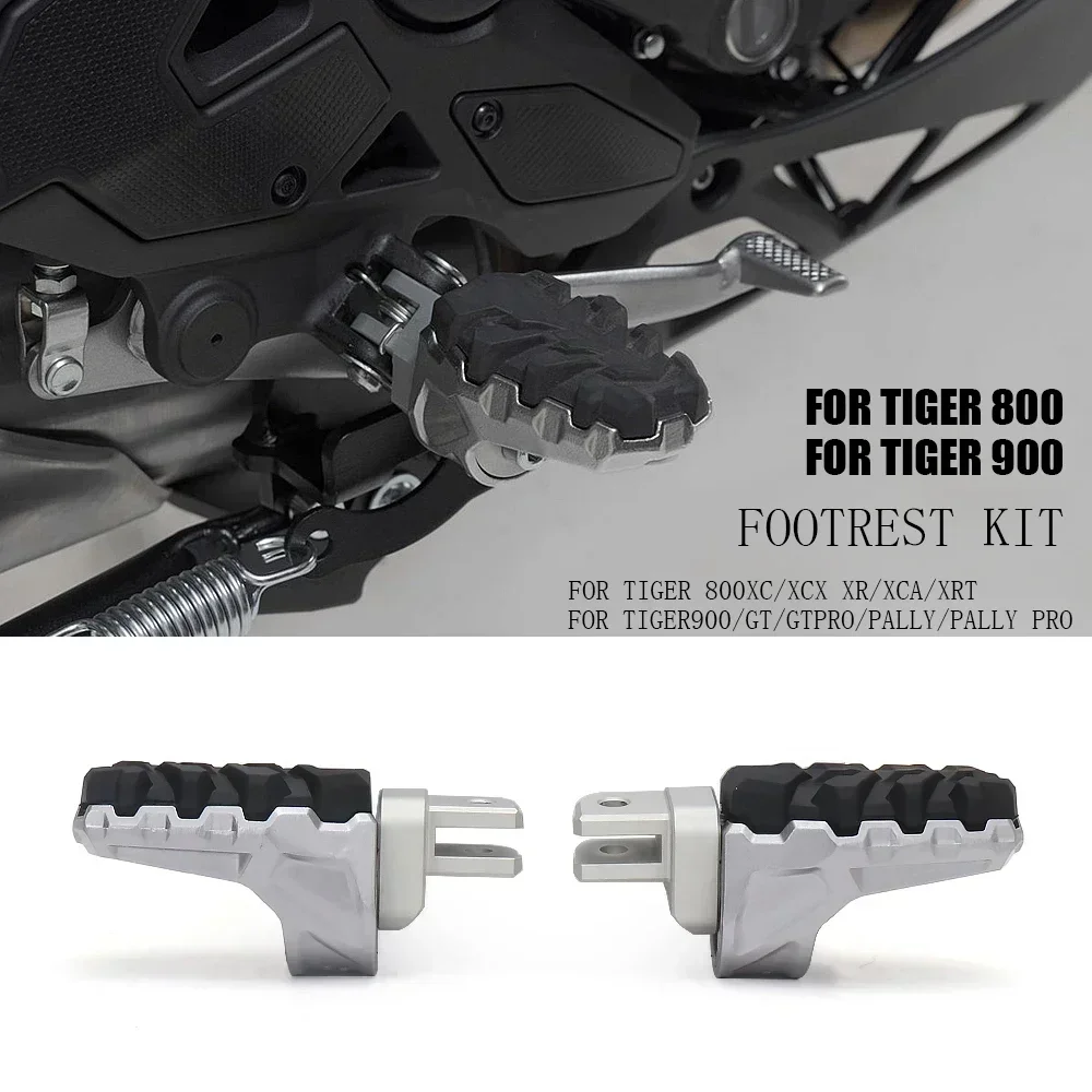 

New Motorcycle Accessories Foot Pegs Pedals Footrest For Tiger 900 GT Rally Pro Tiger900 19-24 Tiger 800 XC XCA XCX XR XRT XRX