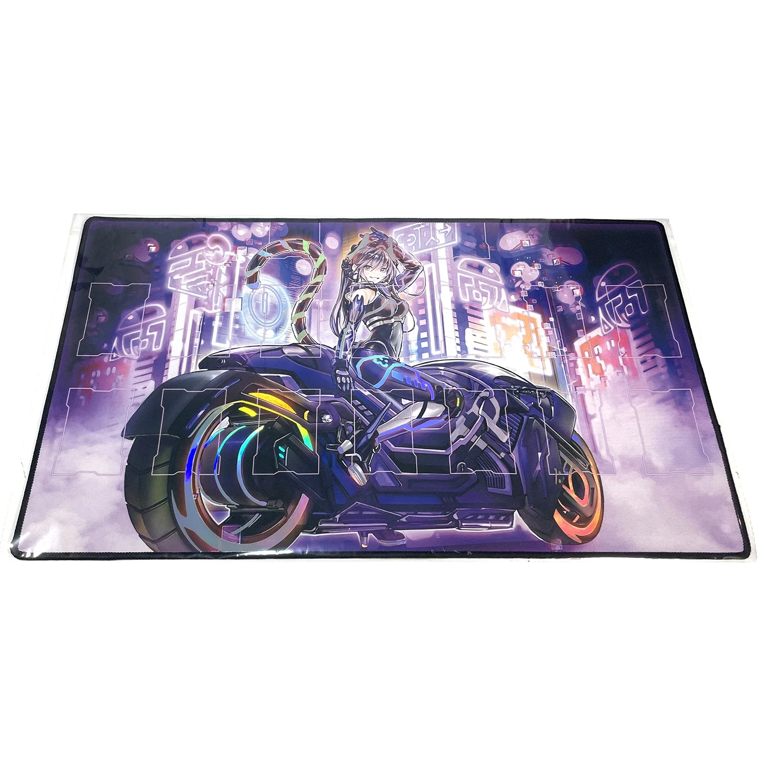I:P Masquerena YGO Foil Playmat Holograficzna karta Standardowy rozmiar Yugioh Game Mat Przezroczysty nadruk