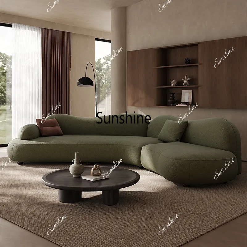 Premium light luxury special-shaped creative corner concubine seat fully dismantled and washed sofa