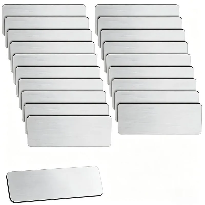 Gold ID Badge Holders 35 pcs, Metal Pin Backing, Durable Non-Fading, for Student Name Tags, Multipurpose view 6