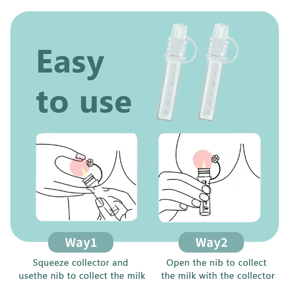 Colostrum feeding kit 6ml/6pcs Silicone Breast Milk Collector and Storage Case Ready-to-Use Reusable BPA Free