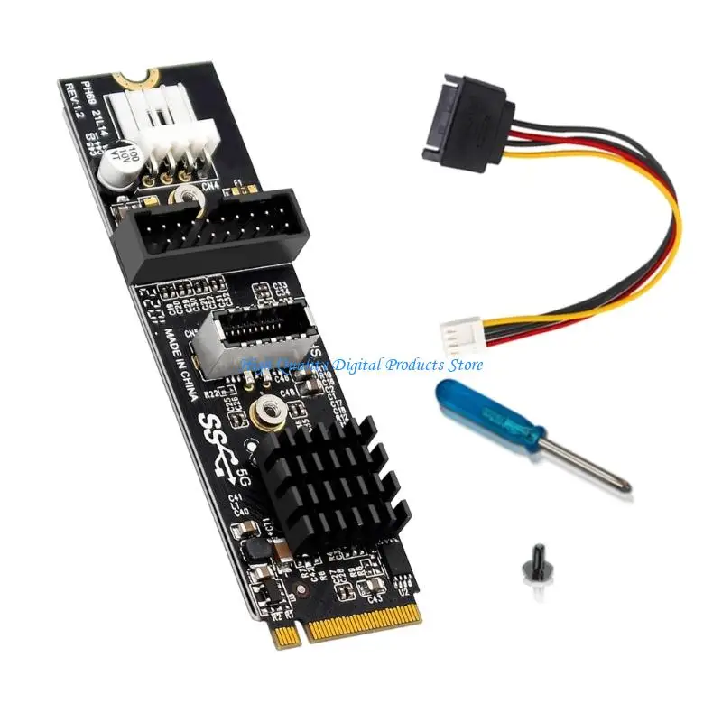 U2JE PCIe USB 3.1 Gen2 Expansion Card For M.2 MKey Motherboards Supports Type C E And Instantly Installation