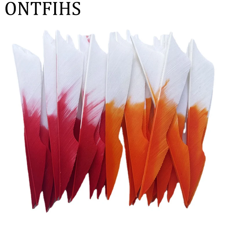 50Pcs/Lot 4Inch Right Wing Archery Fletches Sting Style Natural Turkey Feathers Hunting Fletching for Arrow DIY