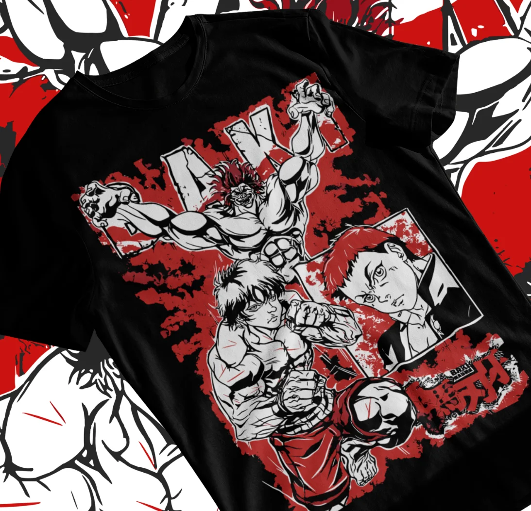 Baki T-Shirt Baki The Grappler Hanma Manga Yujiro Hanma Baki Anime Soft Tee