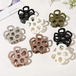 New Fashion Acrylic Flowers Hollow Fine Boutique Simple Striped Hairpin Barrettes for Women Girl Accessories Headwear Wholesa