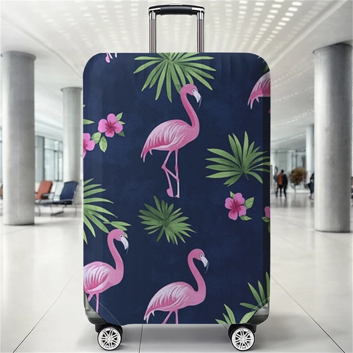 

Flamingo pattern luggage protection cover, suitable for 18-32 inch luggage covers, luggage handle gloves, travel accessories