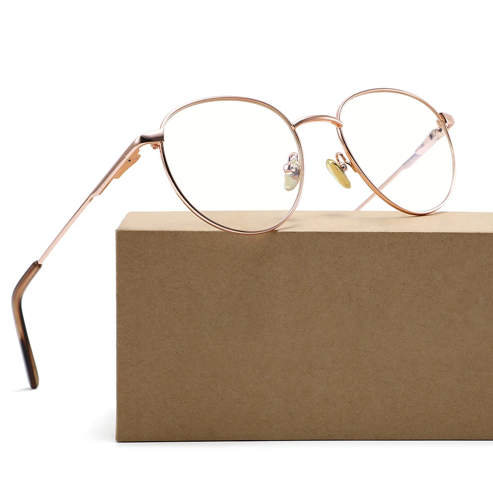 Anti-blue Light Glasses Women High-end Round Frame Anti-Fatigue Anti-Radiation Glasses for Computer Reading
