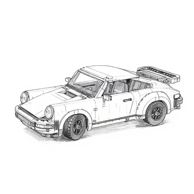 

Новинка 2024 года, 911, ретро-автомобиль, строительный блок, модель сборки, технология, серия строительных блоков, игрушки для детей и взрослых, рождественские подарки