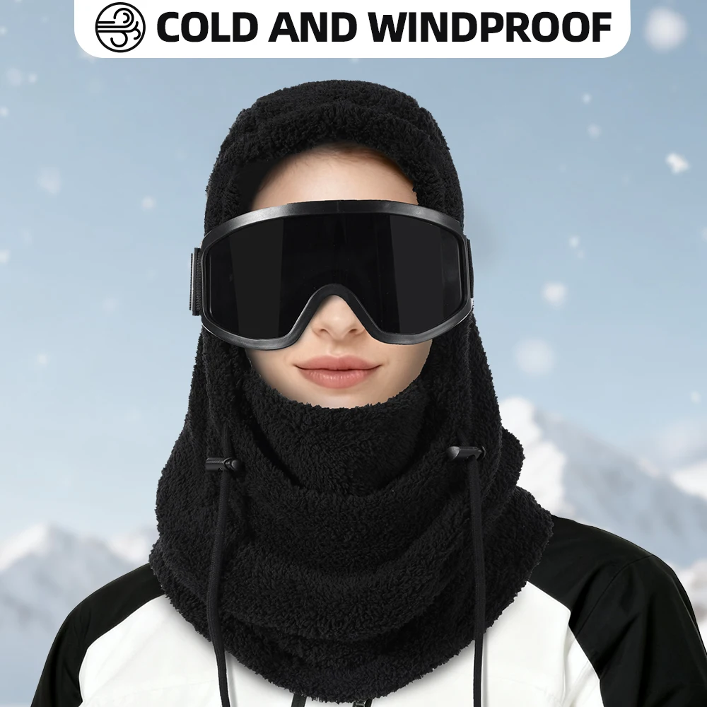 الصلبة الشتاء الحراري بالاكلافا قبعة الطقس البارد التزلج قناع الوجه مقنعين قبعة الرياضة في الهواء الطلق ركوب الدراجات على الجليد المشي لمسافات طويلة باندانا وشاح #4