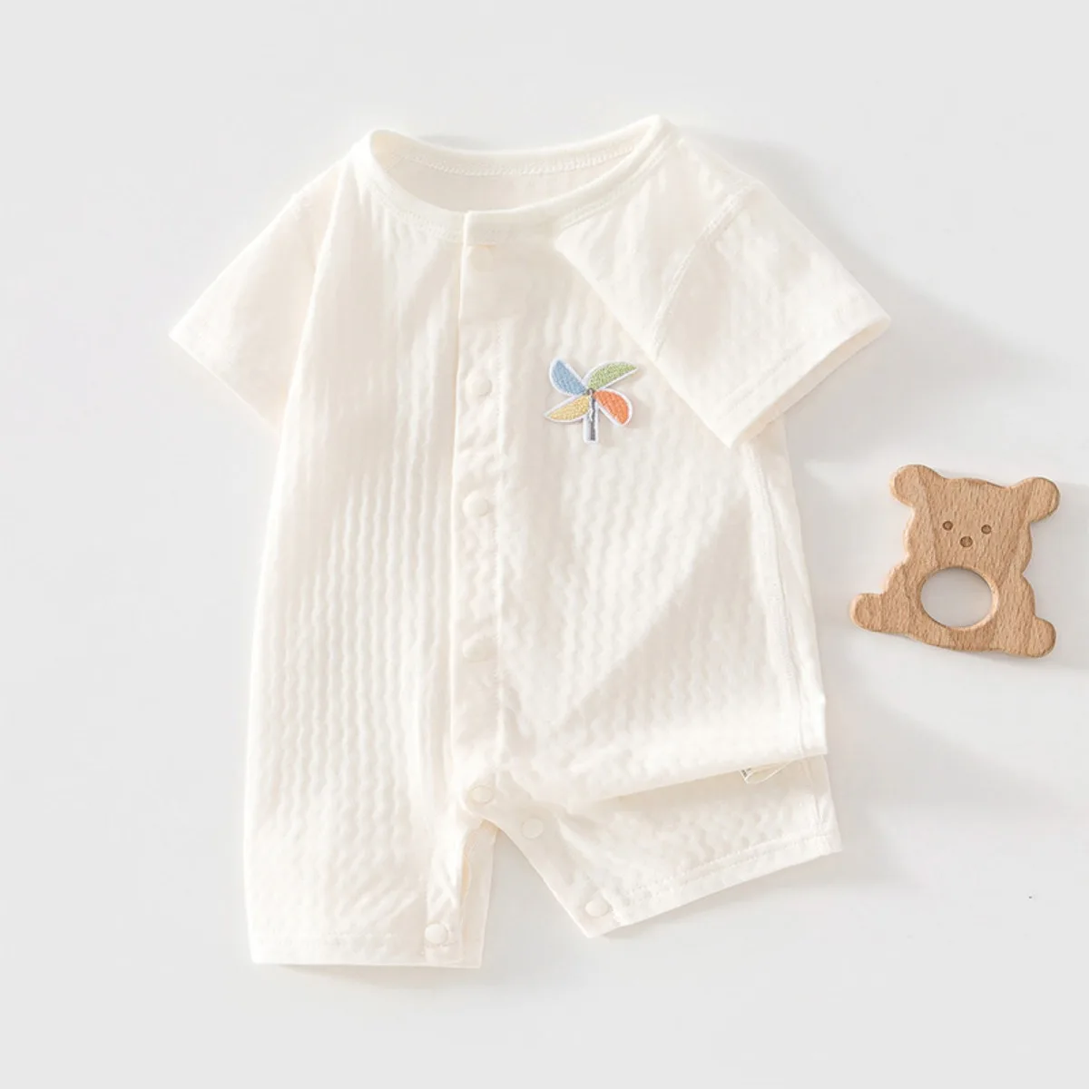 Baby Boy Girl Summer Lightweight Cool Onesie 0-18M Kid Breathable Pure Cotton Comfy Romper Newborns Boneless Daily Babygrow