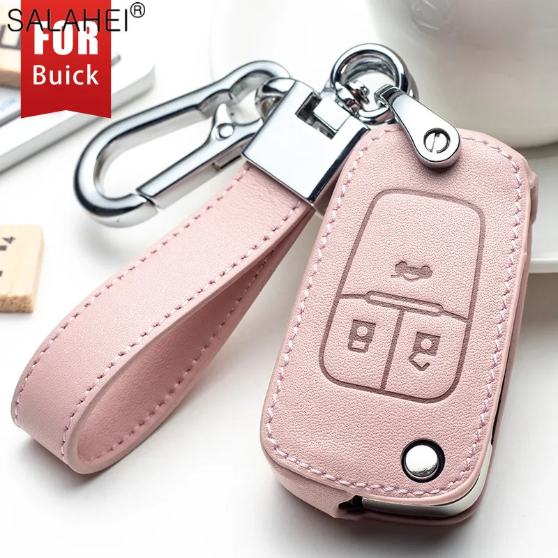 Leather Car Key Cover Fob Case For Chevrolet Cruze Aveo Trax Opel Astra Corsa Meriva Zafira Antara J Mokka Insignia For Buick