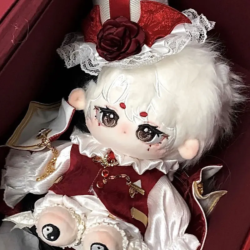 20cm Plush Toy Doll Costume Cosplay Vampire Noble Duke Costume Cloak Eye Mask Accessories For Men And Women\'s Birthday Gifts