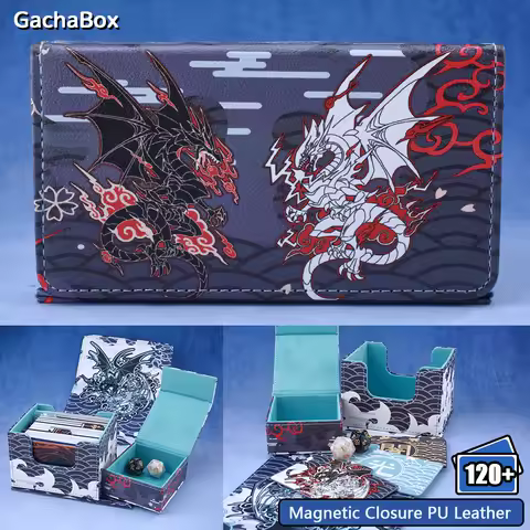 Diviner Dragons Chi Deck Box Dicewinder for YGO,Fits 100 Double-Sleeved Cards,Dice Tray Card Storage Box for TCG MTGames PTCG