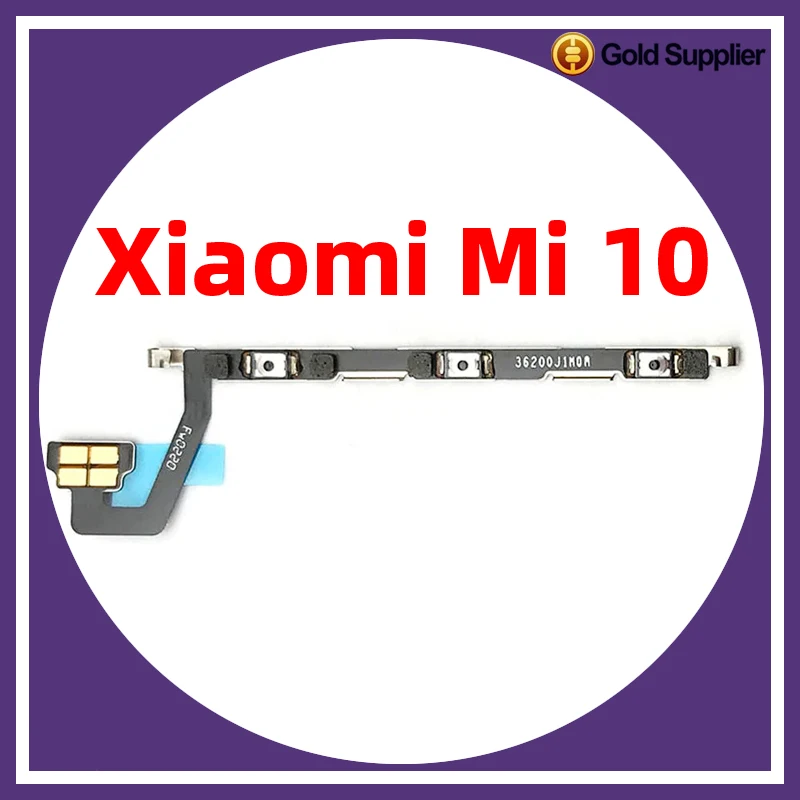 For Xiaomi Mi 10 mi 10 lite Power ON OFF Volume Camera Key Button Switch Flex Cable Replacement