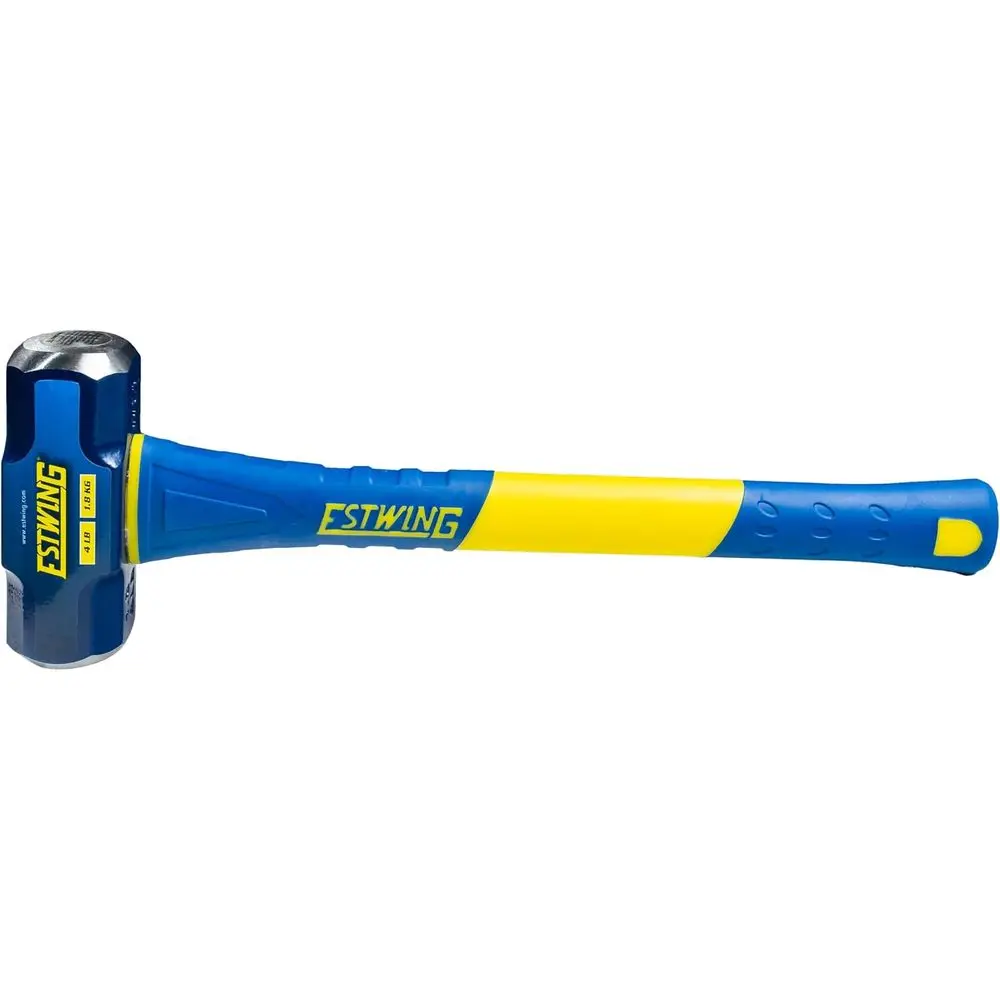 

Молоток-кувалда с твердым бойком весом 4 фунта, твердость 50-55 HRC, 16-дюймовая рукоятка из стекловолокна, защита от ударов, текстурированная рукоятка